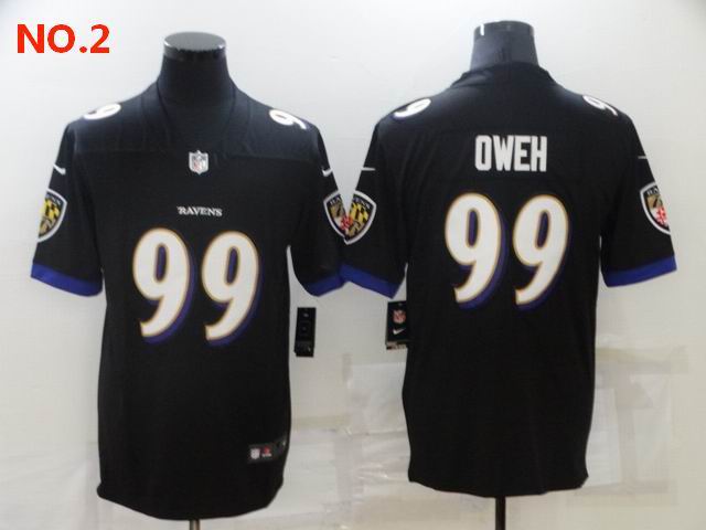 Men's Baltimore Ravens 99 Odafe Oweh Jersey NO.2;